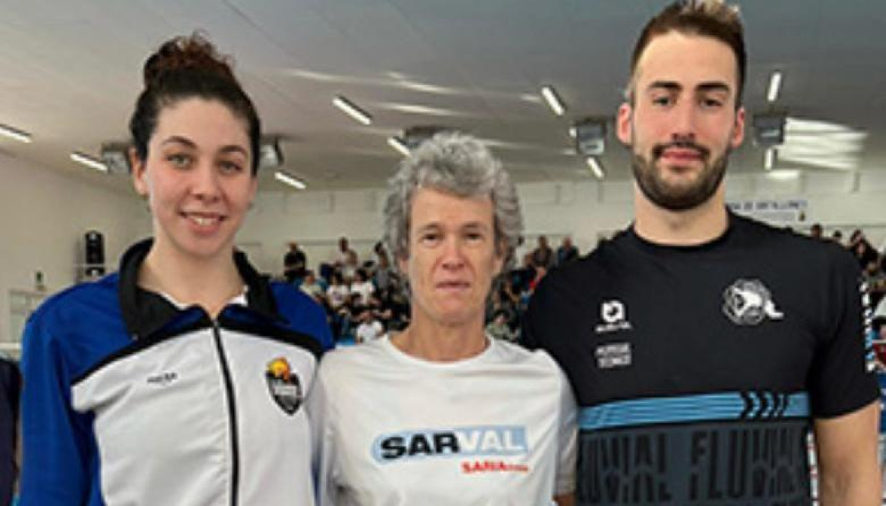 Aneiros, a la izquierda, junto con Leiro y Álvarez