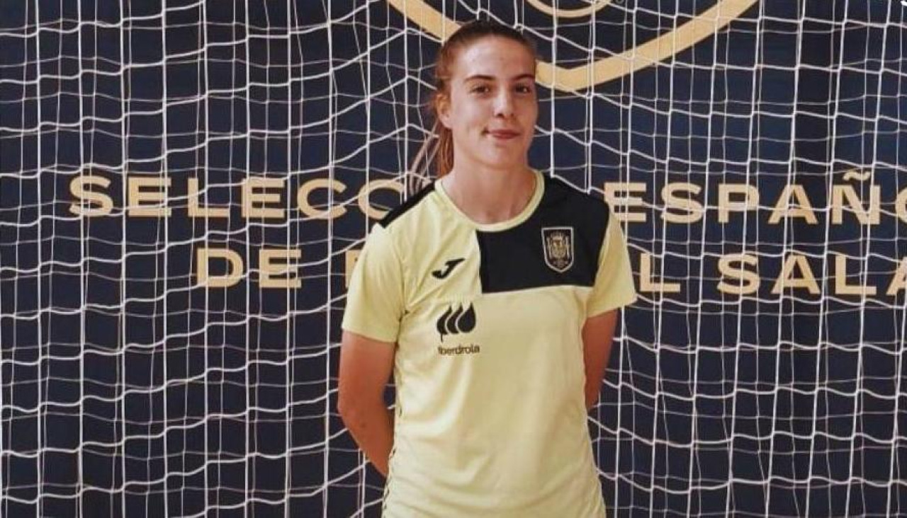 Adair Legaspi, durante la concentración con la selección española