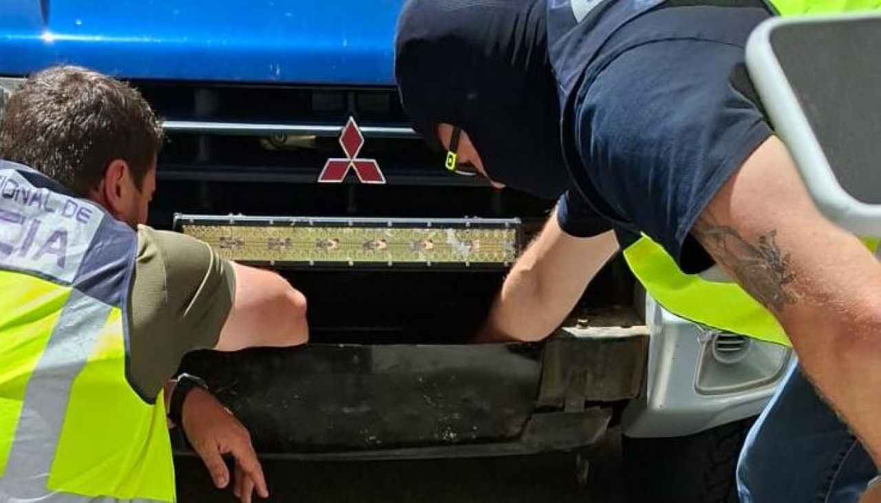 Una imagen de la intervención policial en Narón
