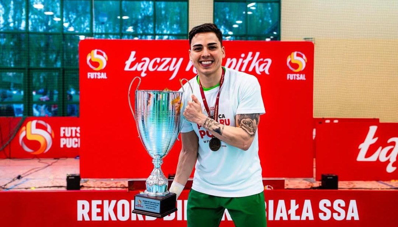 Guilherme Kadu, tras adjudicarse la Copa de Polonia