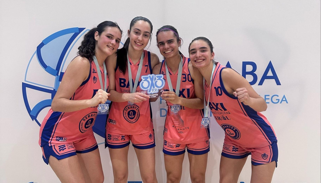 Integrantes del equipo junior 3x3 del Baxi Ferrol