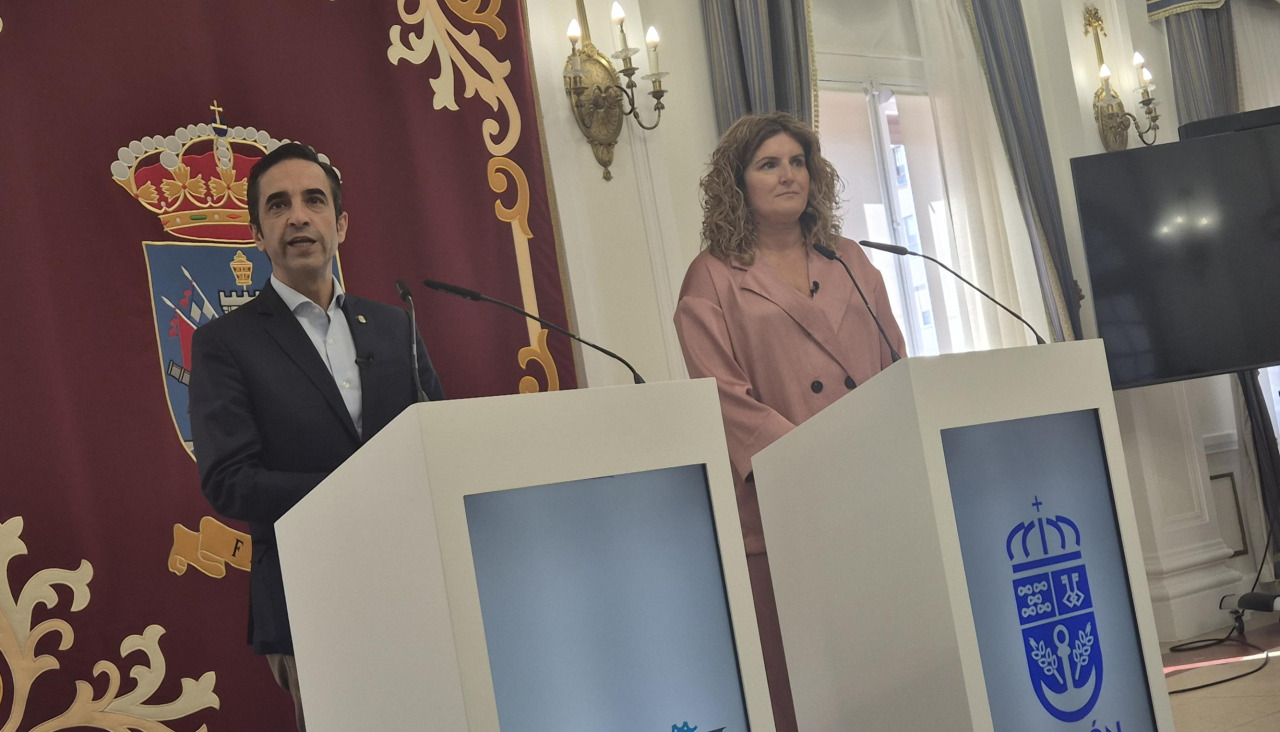 Momento del anuncio del acuerdo entre ambos Concellos