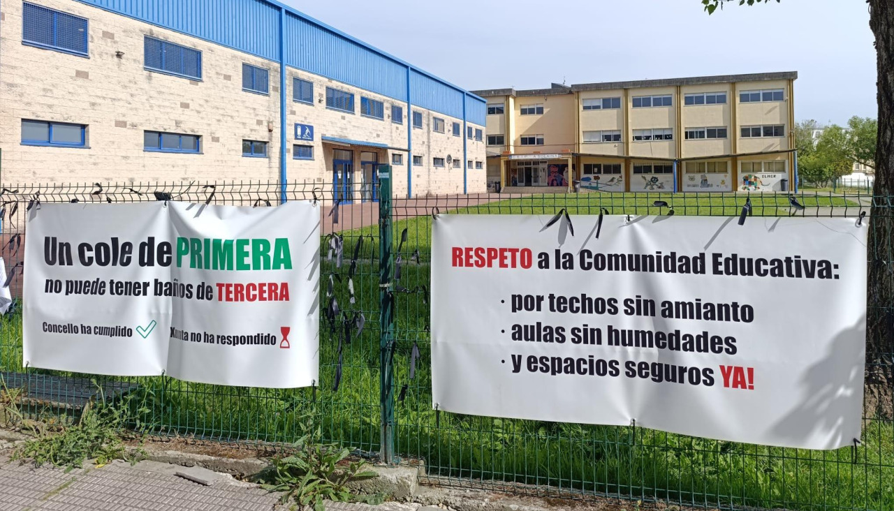 Protestas en el CEIP A Solaina