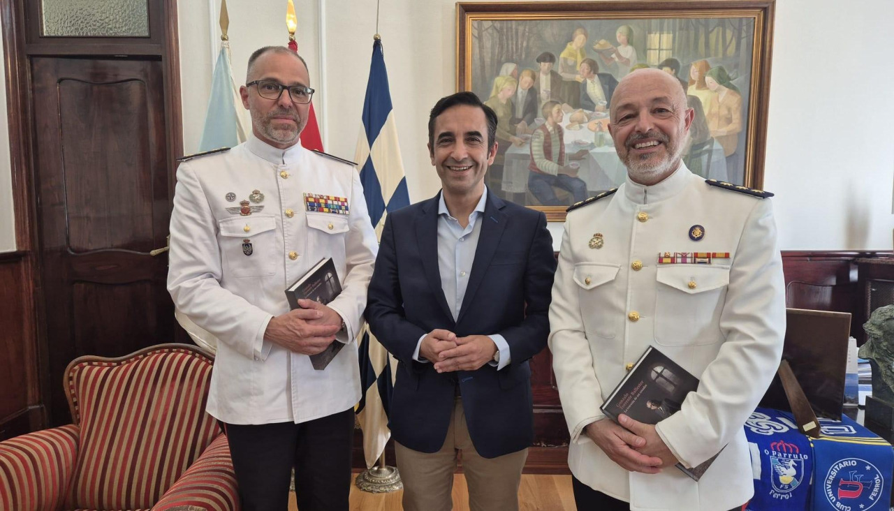 Rodríguez Picallo y Palomero Romero con Rey Varela este lunes