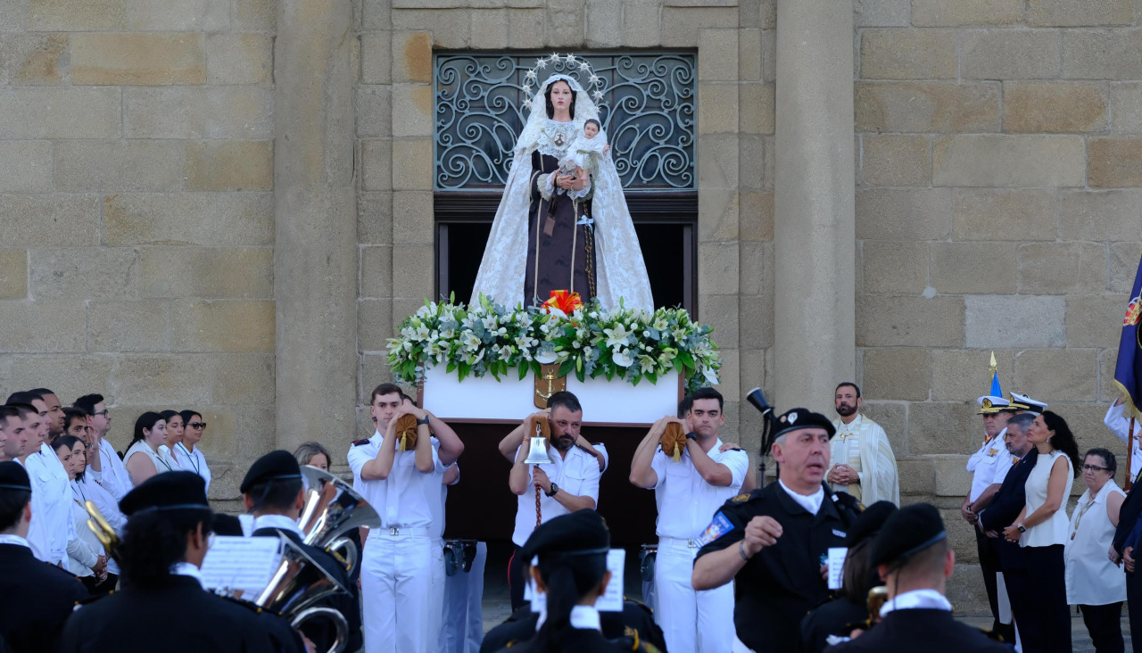 Procesión del Carmen el pasado año en el Arsenal