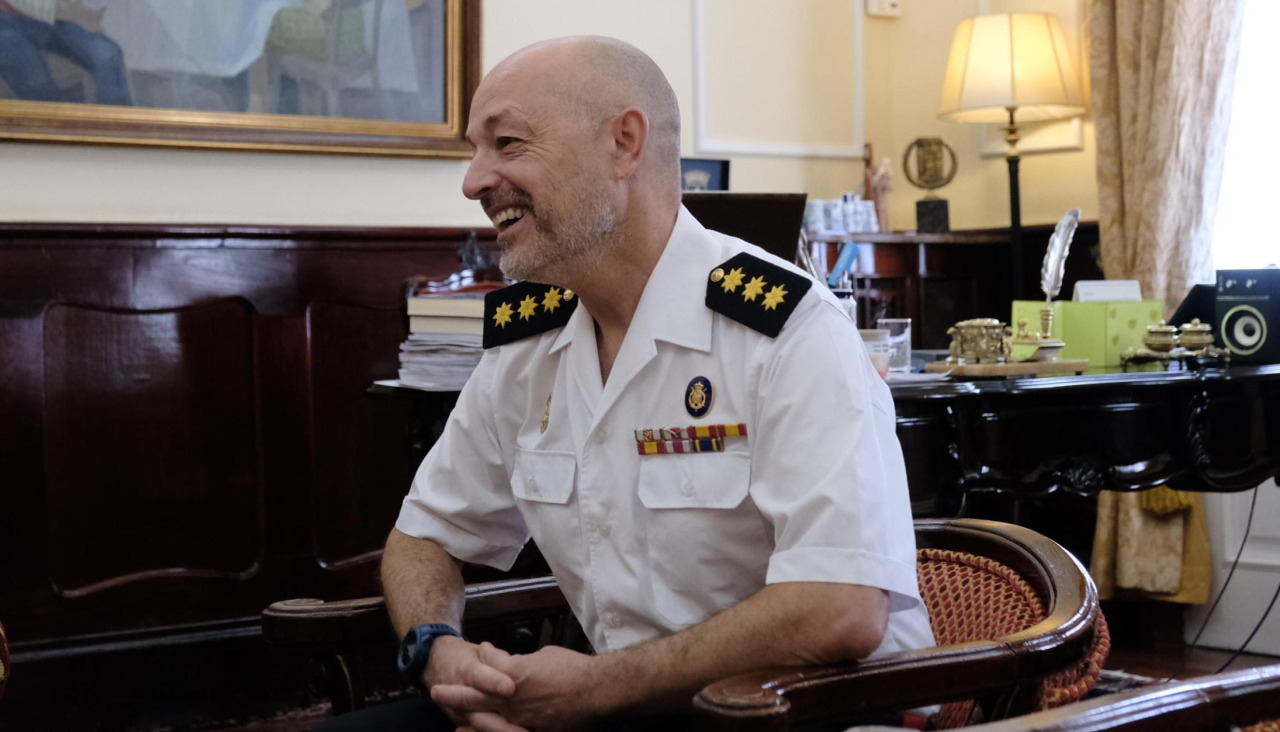 El coronel saliente, cuando llegó a Ferrol en junio de 2024