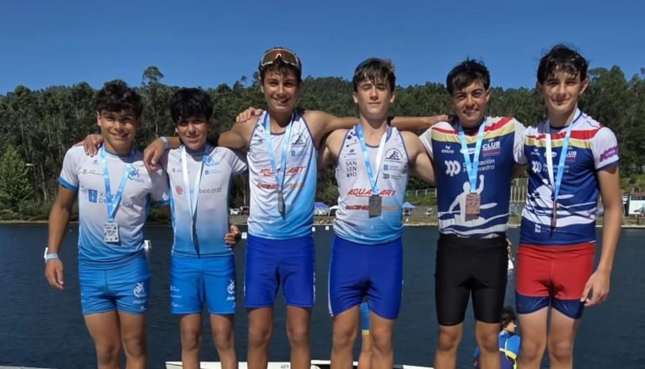 Monzón y Allegue, a la izquierda, fueron segundos en su regata