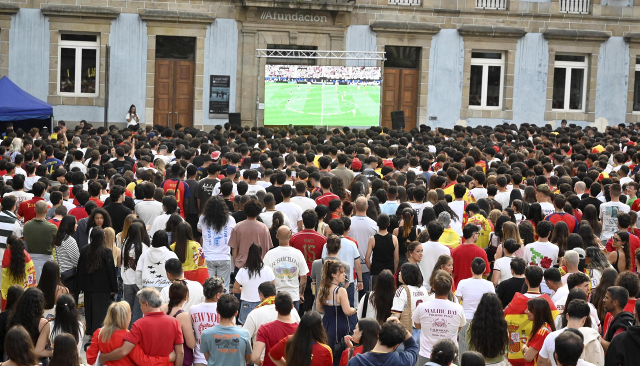 Ambiente este martes en la plaza de la Constitución