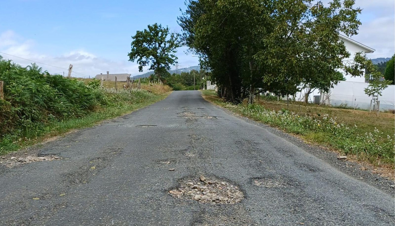 La pista de Liñares que se arreglará por parte del Concello