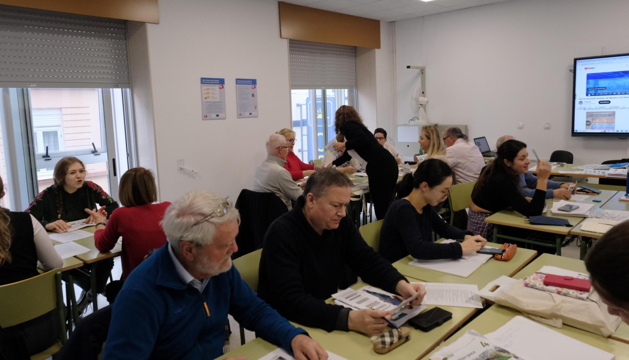 Imaxe dunha clase especial na Escola Oficial de Idiomas de Ferrol