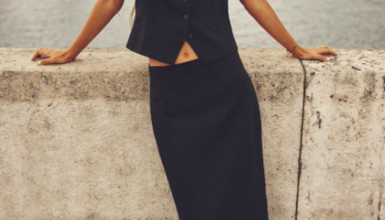 Una falda midi 