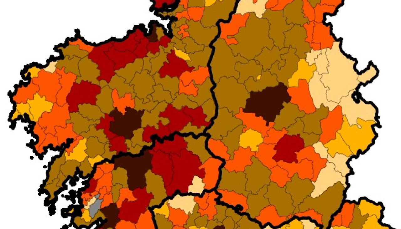 Mapa avisos atendidos velutina Xunta