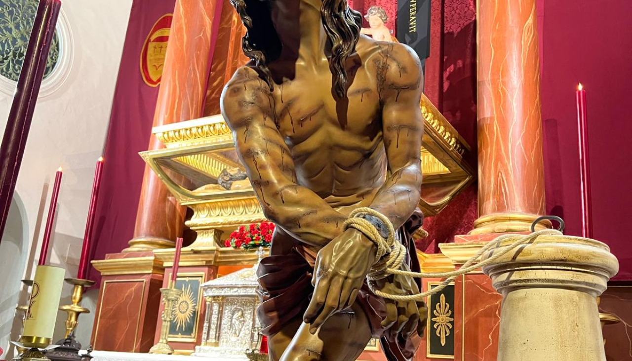 Jesus atado a la columna dolores ferrol