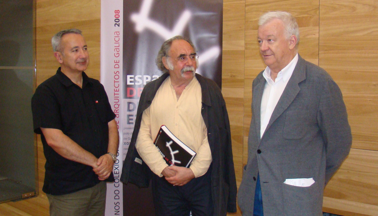 Felipe Peña, a la derecha, con Celestino García y Manuel de la Iglesia, en 2009