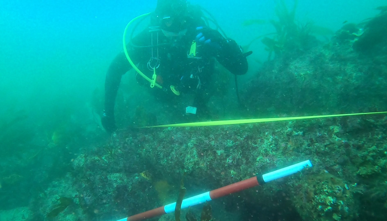Prospección arqueológica subacuática en Punta do Segaño (Ares), en 2022