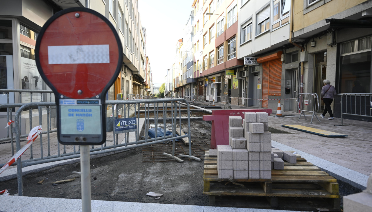 Estado actual de la zona, en la que los trabajos avanzan “a bo ritmo e dentro dos plazos establecidos” según el Concello