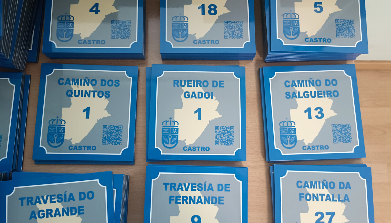 Rótulos con la nueva numeración