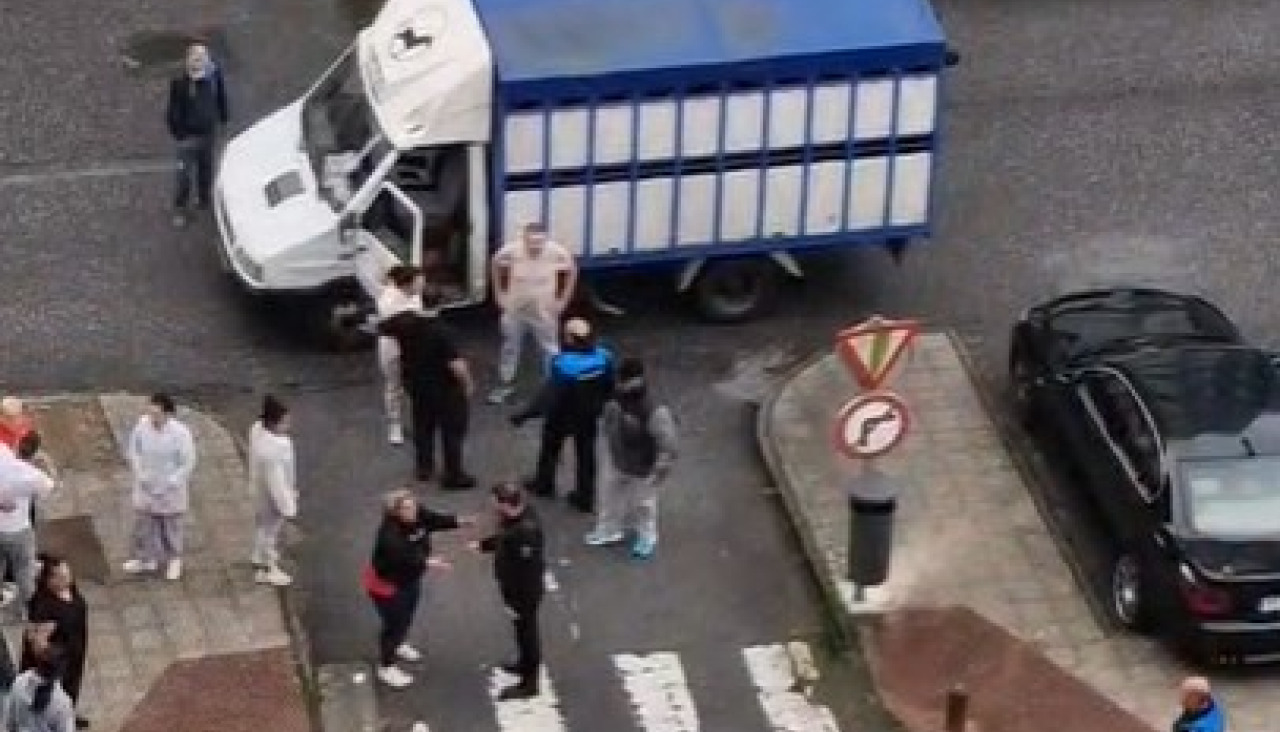 Captura de un vídeo grabado durante la intervención policial tras la discusión