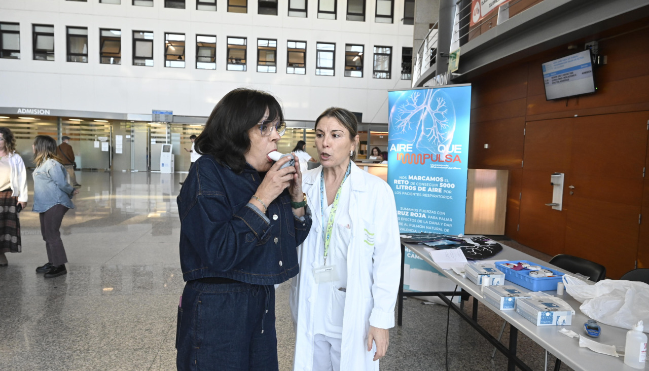 En el Marcide se instaló una mesa informativa y se realizaron expirometrías