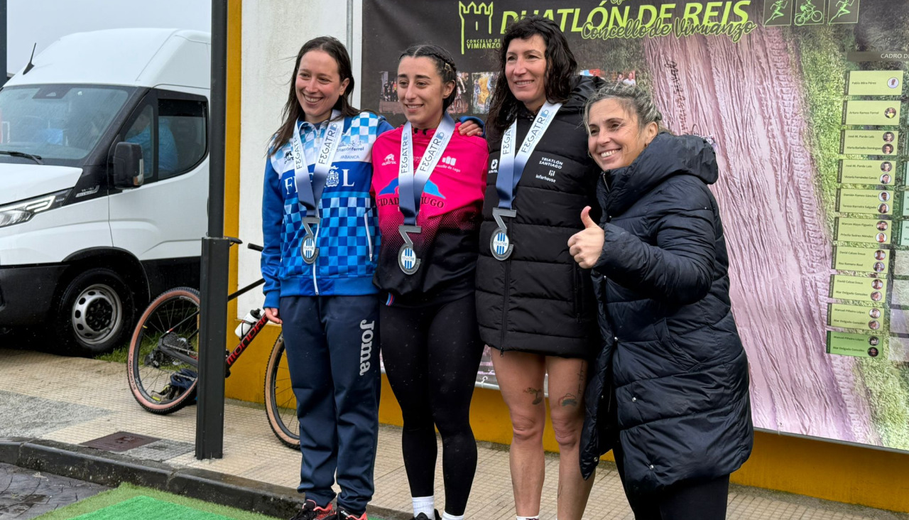 Mar Delgado, en el podio de Vimianzo