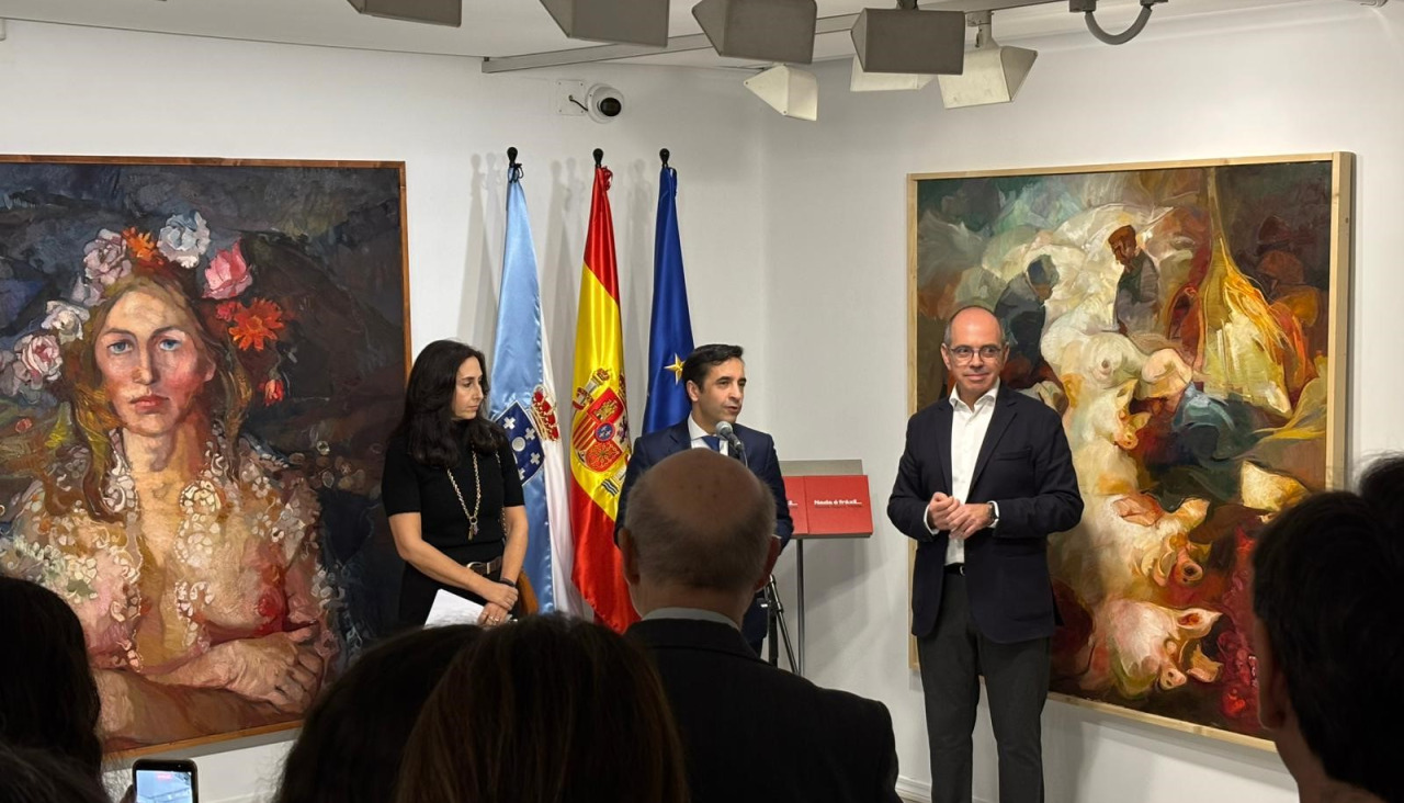 Acto de inauguración celebrado este miércoles, en la sala Álvaro Cunqueiro de la Casa de Galicia, en Madrid