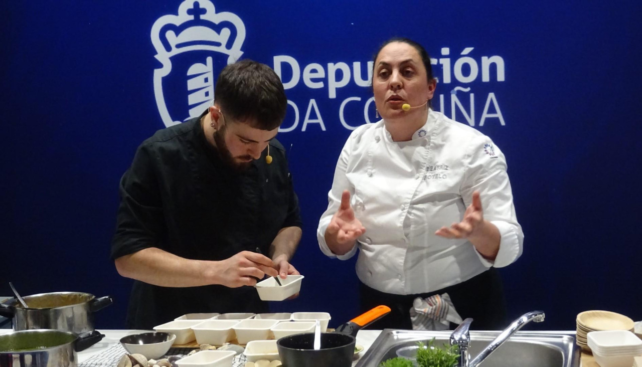 Beatriz Sotelo durante su demostración en el foro madrileño