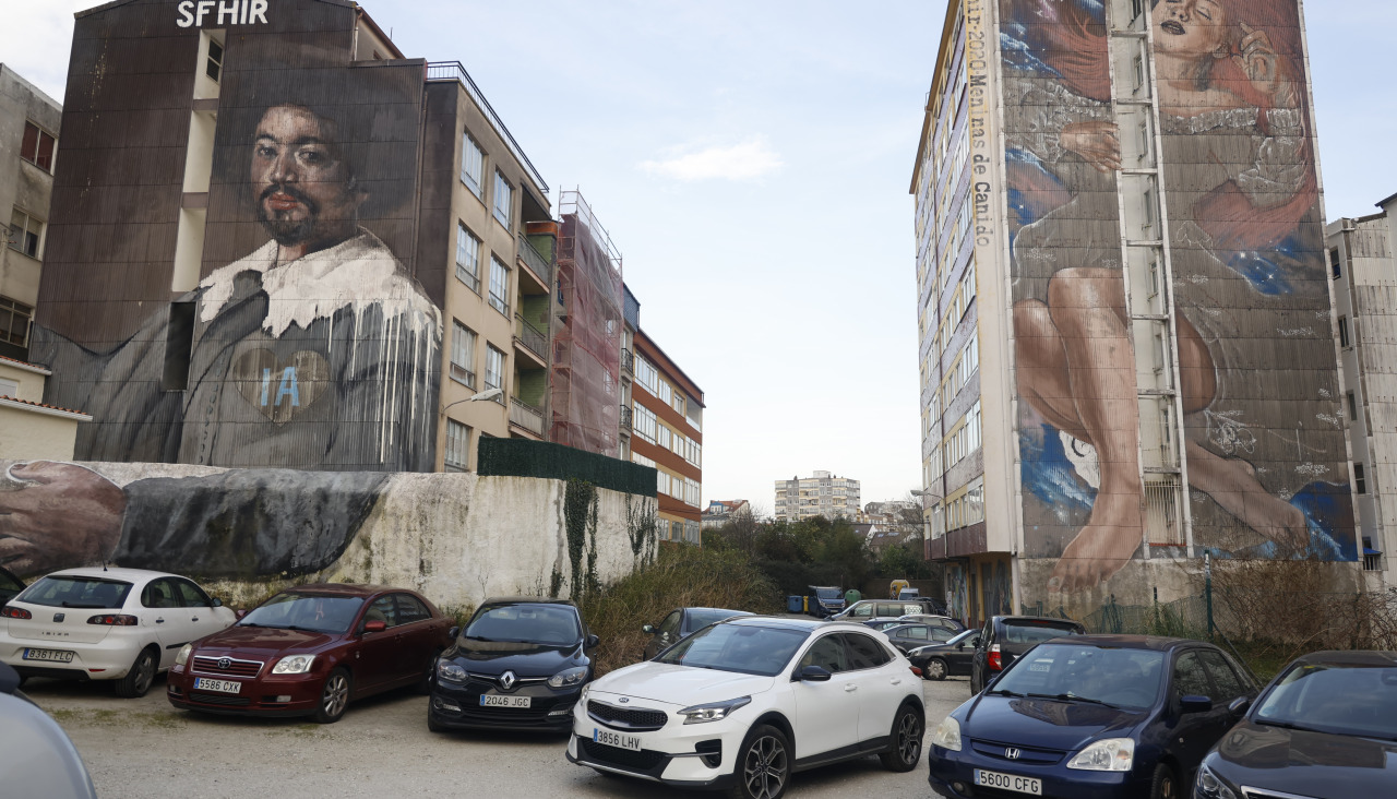 zona que van reurbanizar en Canido final da rúa Doutor Fleming con rúas Ignacio Martell e Alonso López
