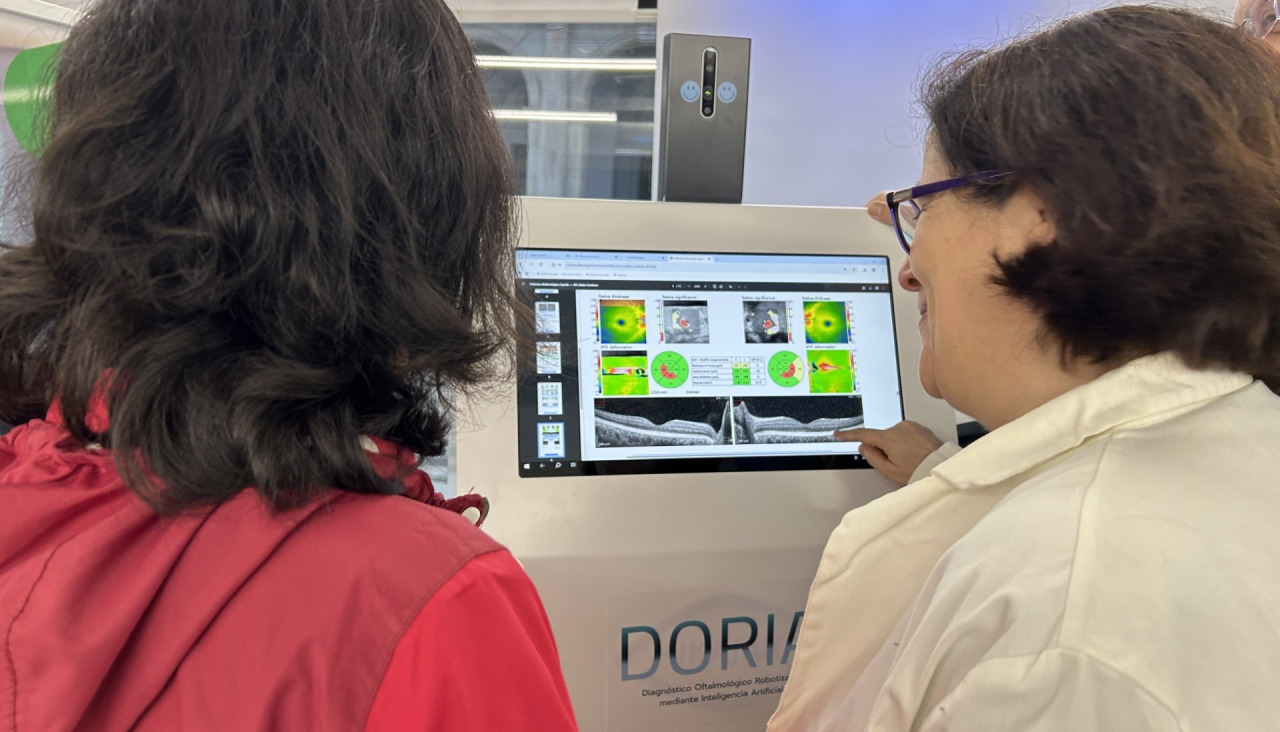 La unidad móvil realizó revisiones y también simulaciones para concienciar sobre problemas visuales