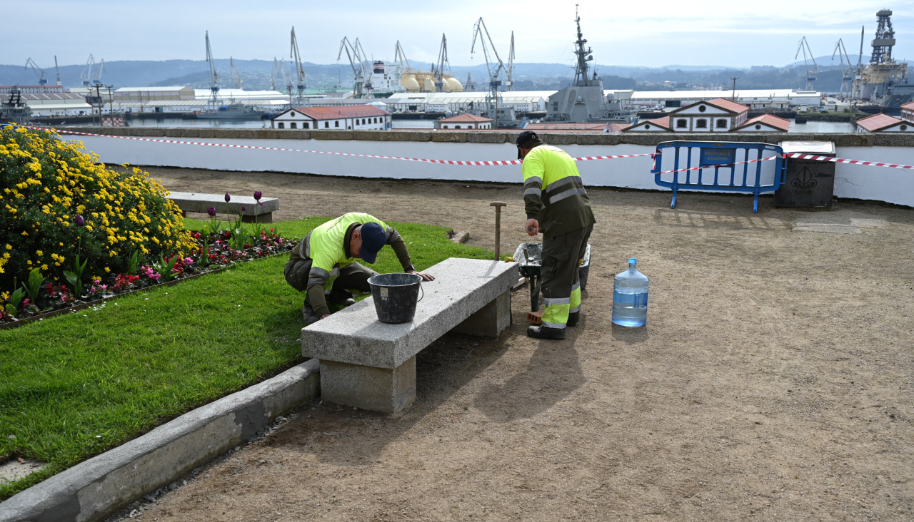 Jardines de Herrera obras de puesta a punto