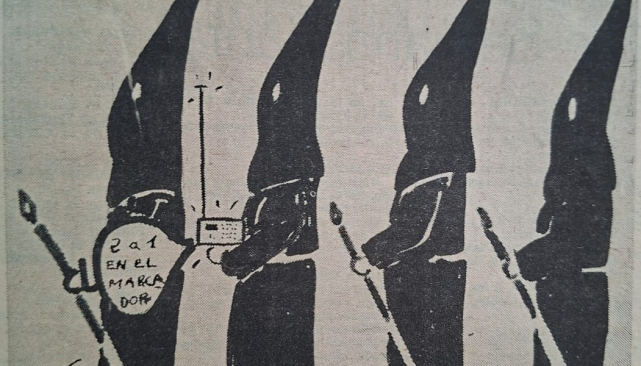 Una viñeta de humor gráfico sobre el tema publicada en 'Ferrol Diario' en la Semana Santa de 1972