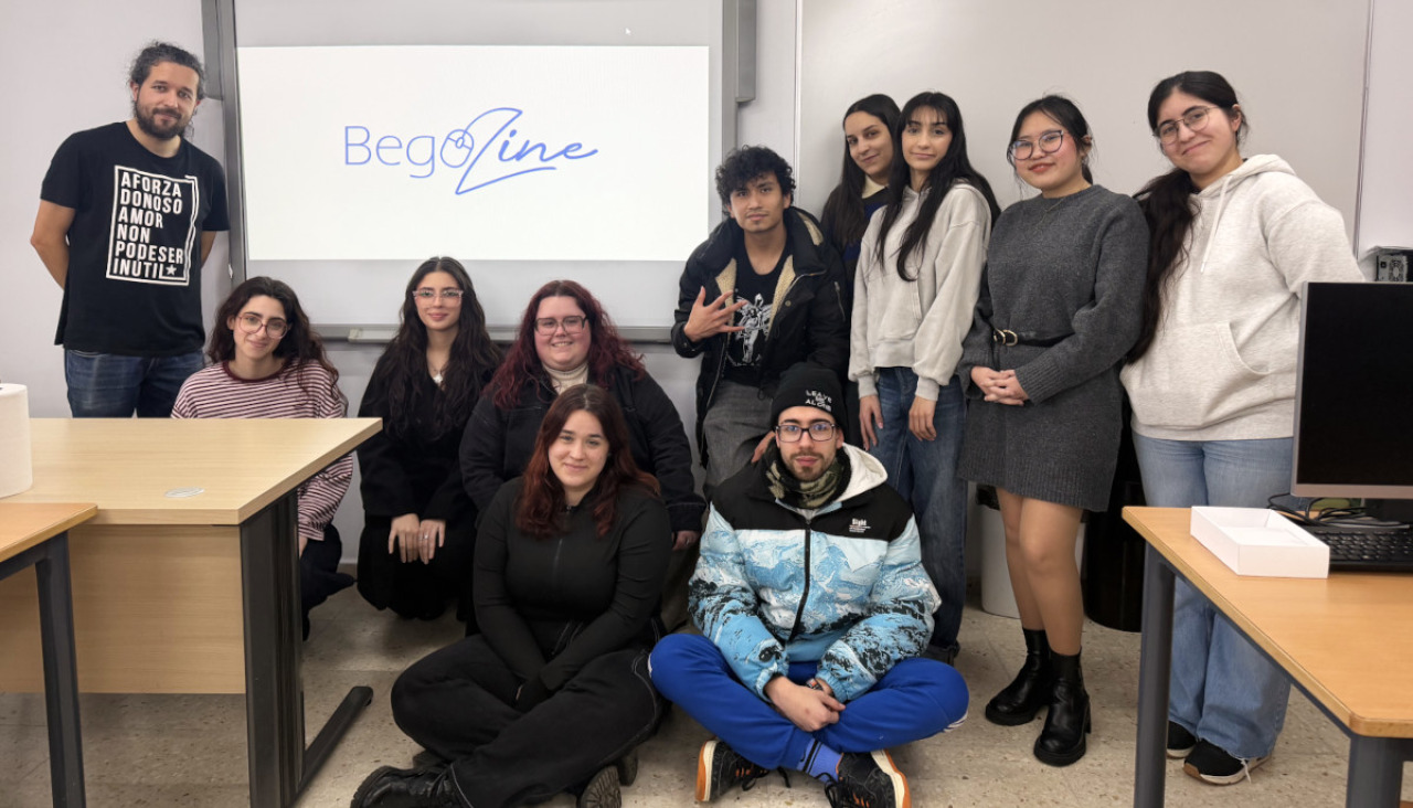 Integrantes do equipo creativo, que cursan o ciclo Superior de Deseño e edición de publicacións impresas e multimedia