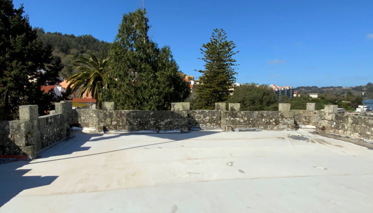 Vista general de la impermeabilización de la cubierta