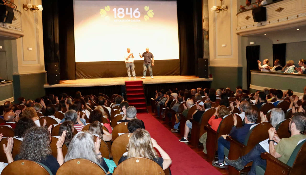 Imaxe da estrea, o pasado domingo no Teatro Principal compostelán, de '1846 Revolución Galega'