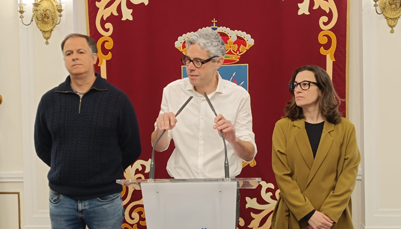 Momento de la rueda de prensa celebrada este miércoles en el palacio municipal