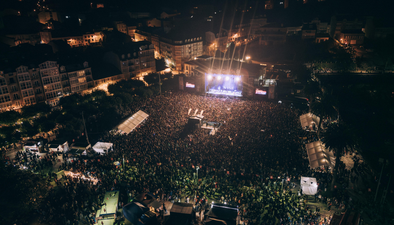 Una de las noches de música en el escenario principal del Festival Internacional do Mundo Celta de Ortigueira