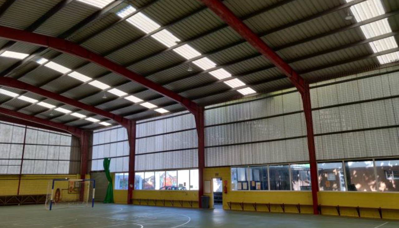 El grueso de la intervención se focalizará en la cubierta del polideportivo