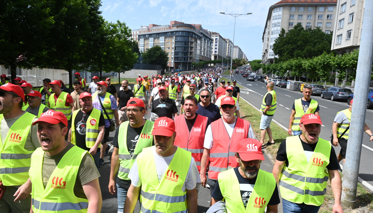 Manifestación Folga do Metal