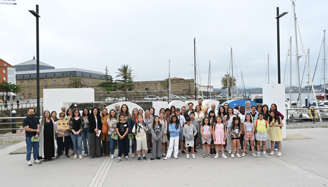 Curuxeiras presentación audioguias Ferrol en feminino  do CEIP San Xoán de Filgueira