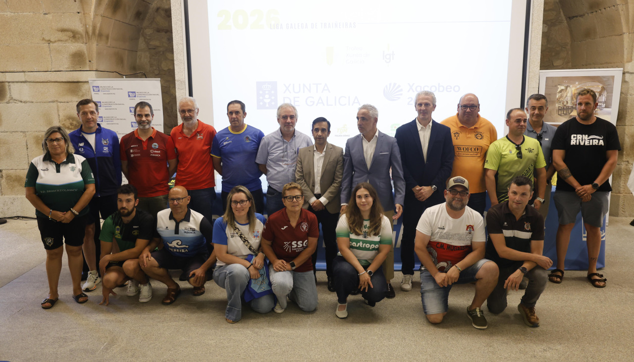 Presentación de la Liga Galega de traineras en el Museo Construcción Naval