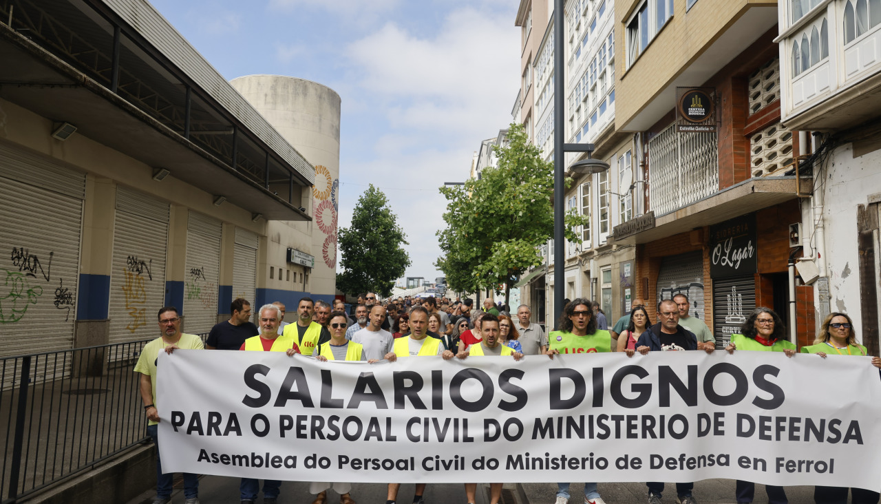 manifestación do persoal civil de Defensa