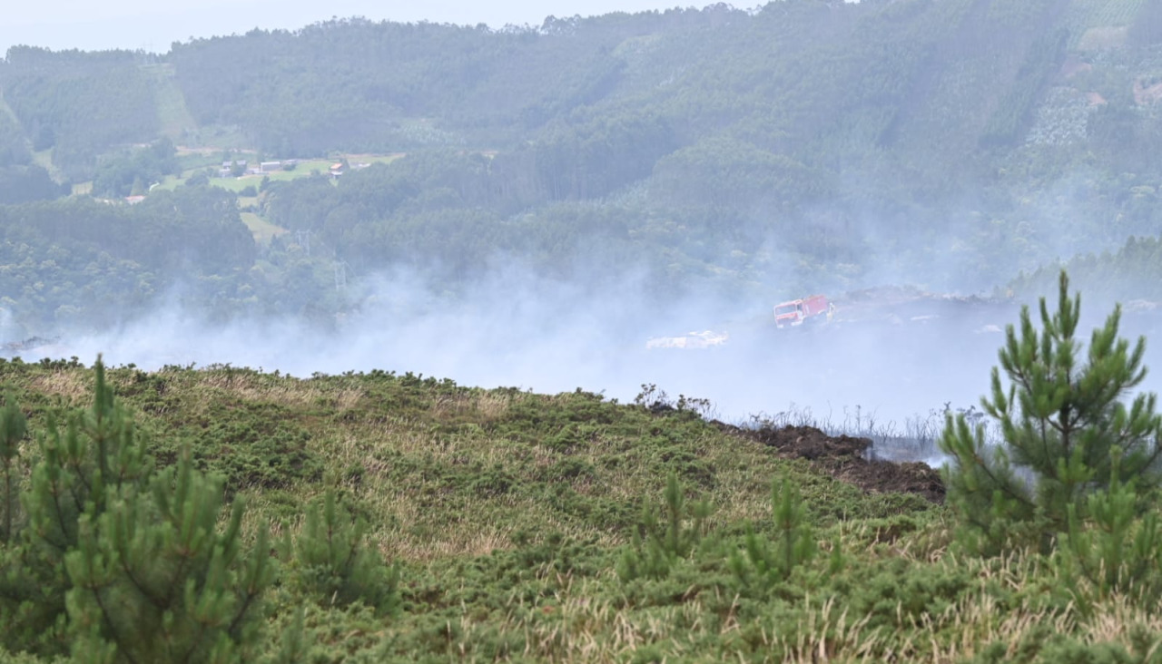 Incendio en As Fragas en A Capela