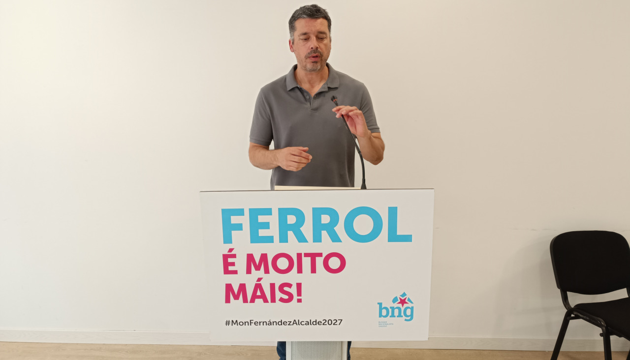 Comparecencia de Mon Fernández este viernes en el local de la formación en Ferrol