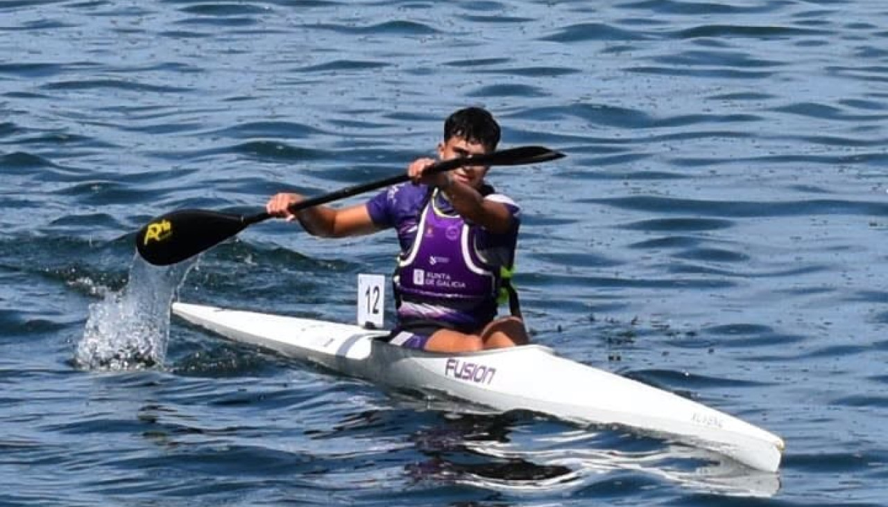 Daniel Ferro, del Grupo Xuvenil pontés, en la cita de Pontedeume