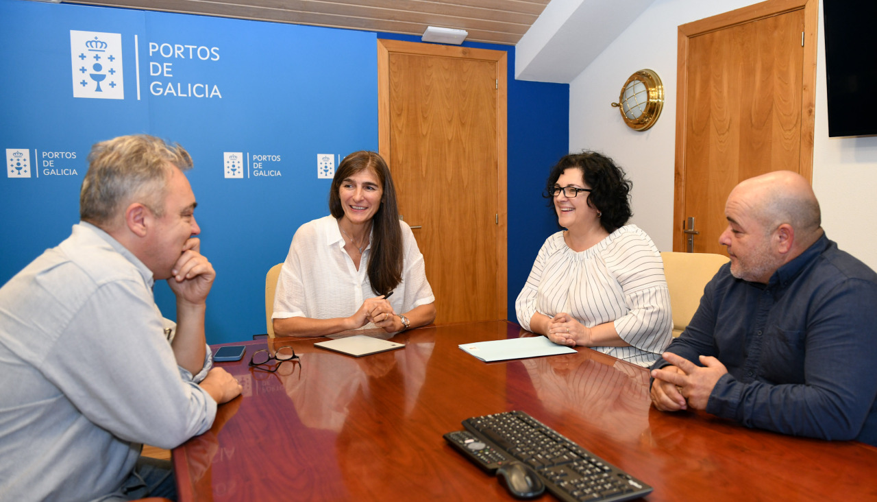 Un instante del encuentro entre Botana y López