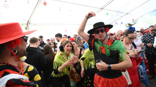 Alguno de los momentos vividos este sábado en la Feria de Abril de Narón