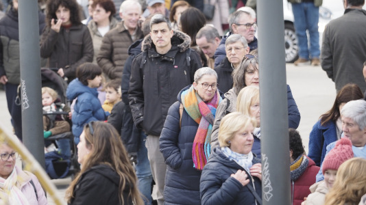 San Julián degustación arroz con leche en la plaza de Constitución
