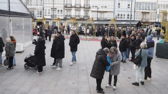 San Julián degustación arroz con leche en la plaza de Constitución