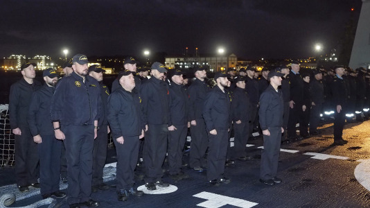 Partida de la fragata Juan de Borbón F-102