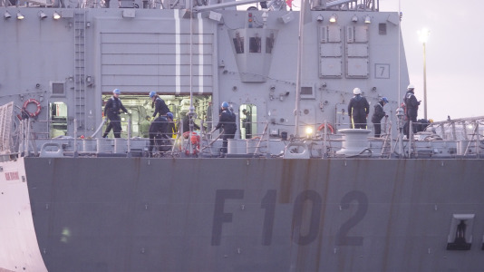 Partida de la fragata Juan de Borbón F-102