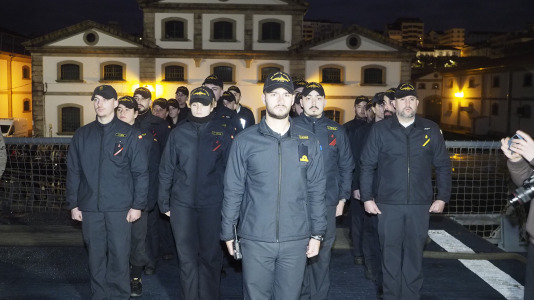 Partida de la fragata Juan de Borbón F-102